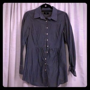 Aqua denim shirt